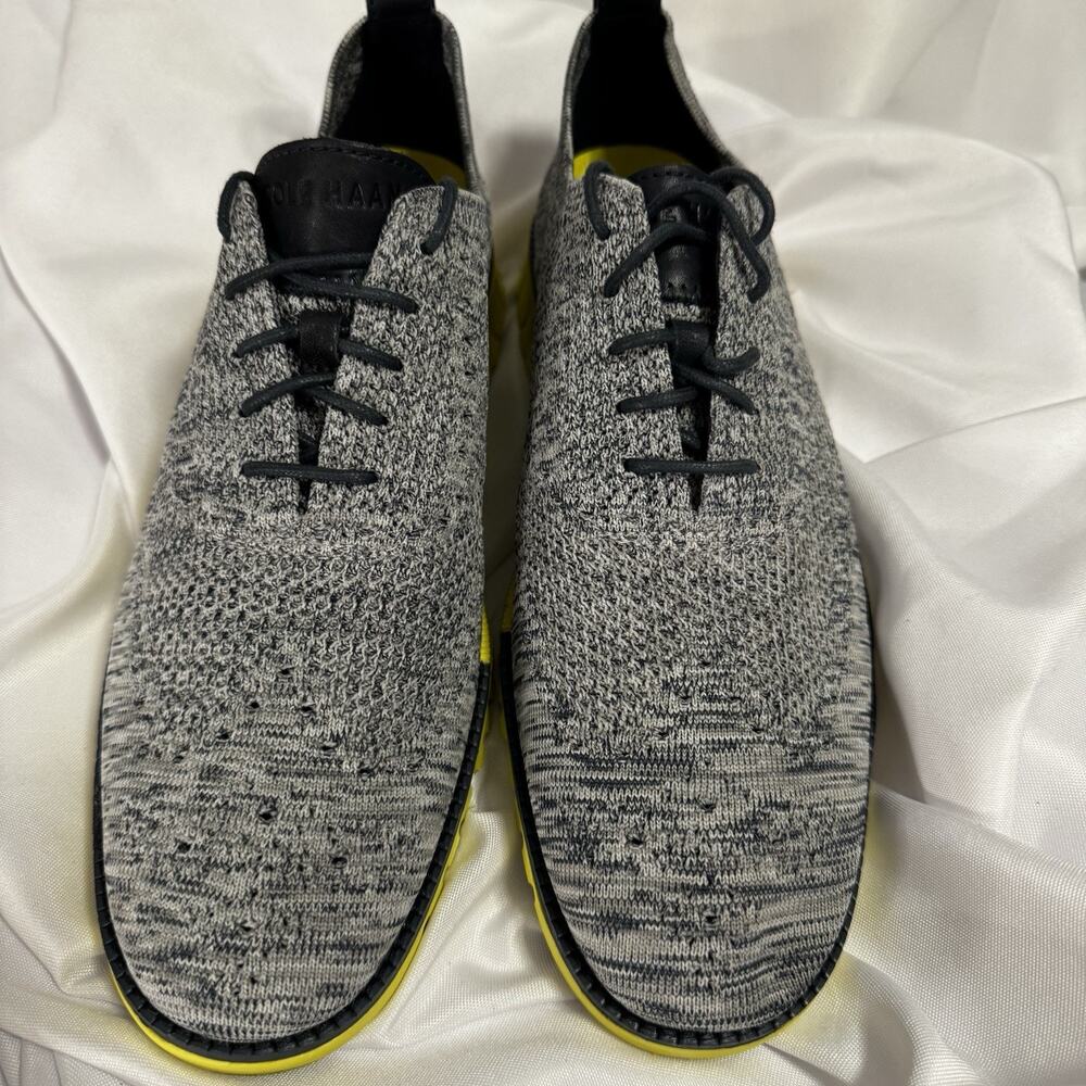 Cole Haan Oxfords Mens Size 11 Gray Neon Lace Up Zerogrand Shoes never worn BoxB